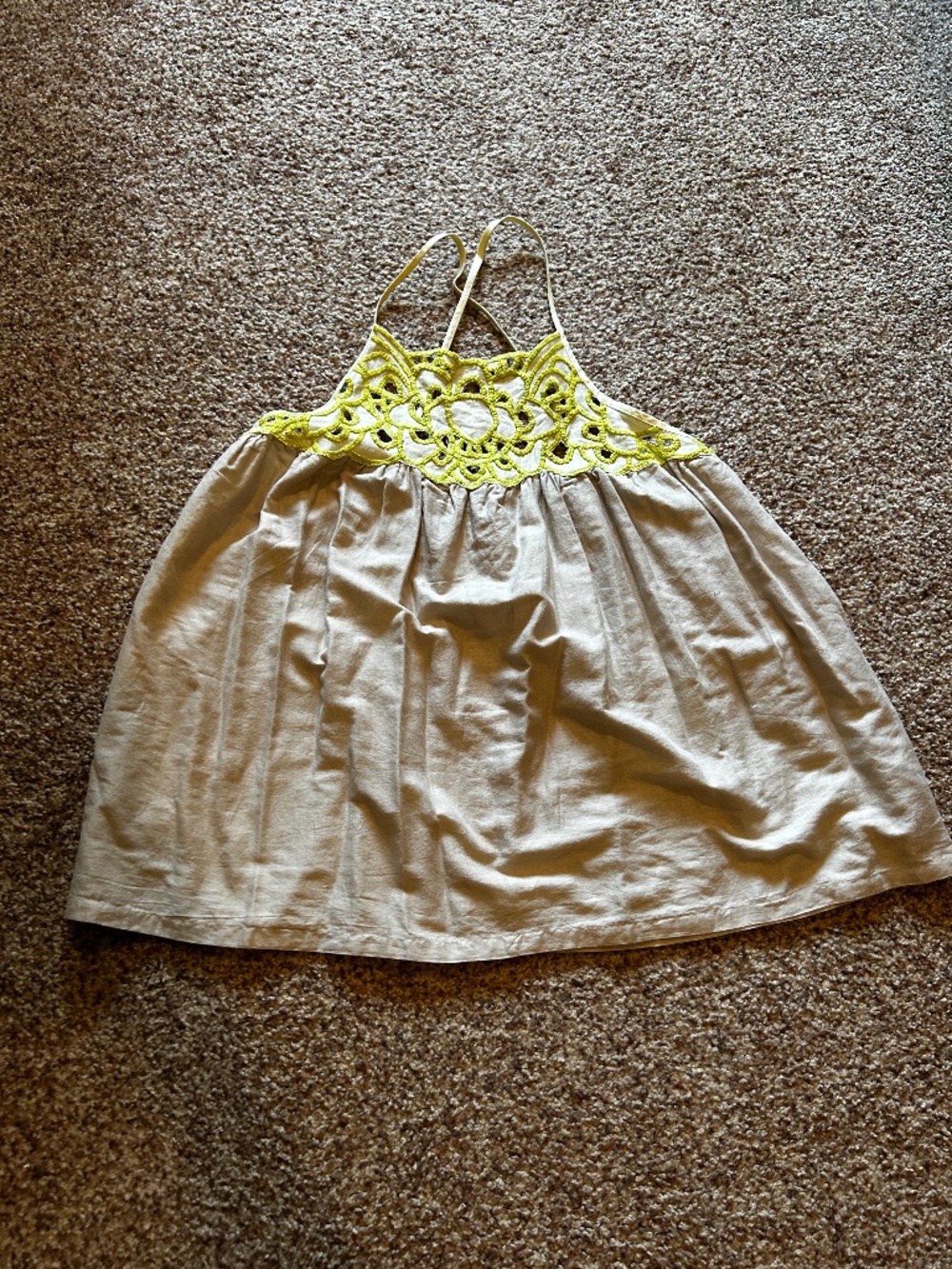 French Connection tank top green embroider 8